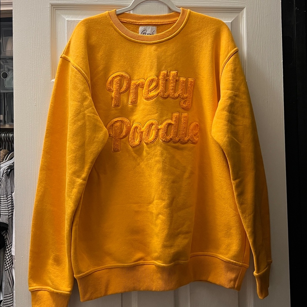Yellow Pretty Poodle Sweatshirt